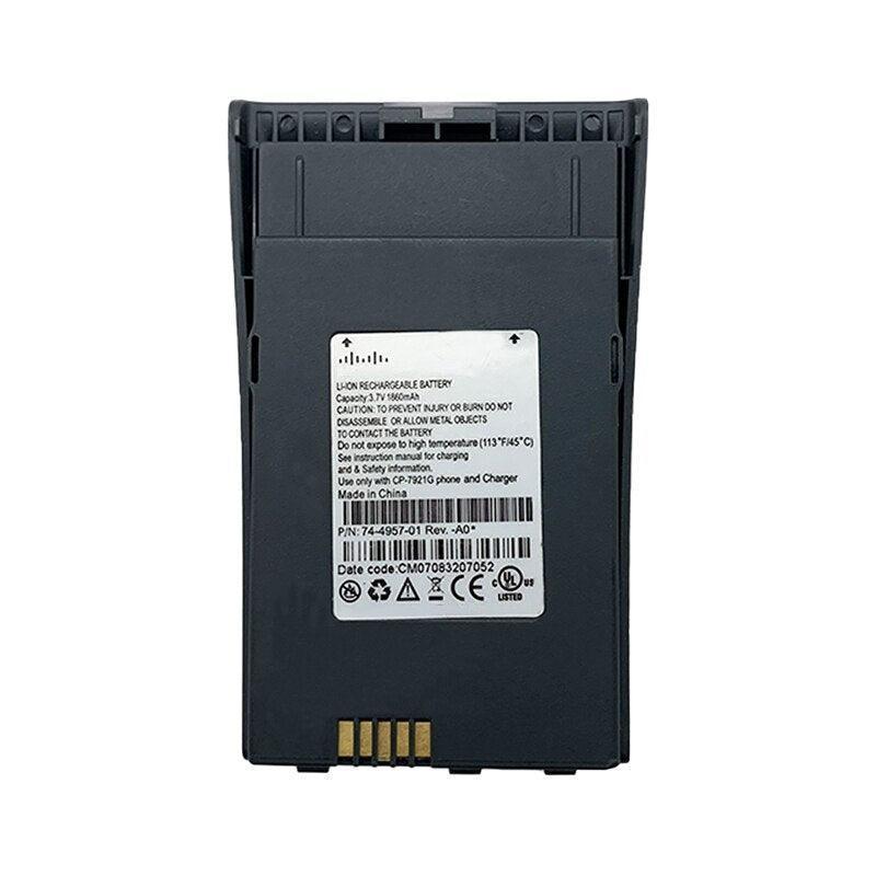 Cisco CP-BATT-7921G 7921 7921G CP-7921 Unified Wireless Cordless Phone Battery 3.7V 1860mAh Li-Ion Battery PN: 74-4957-01 Commerical Battery, Phone Battery, Rechargeable CP-BATT-7921G CISCO