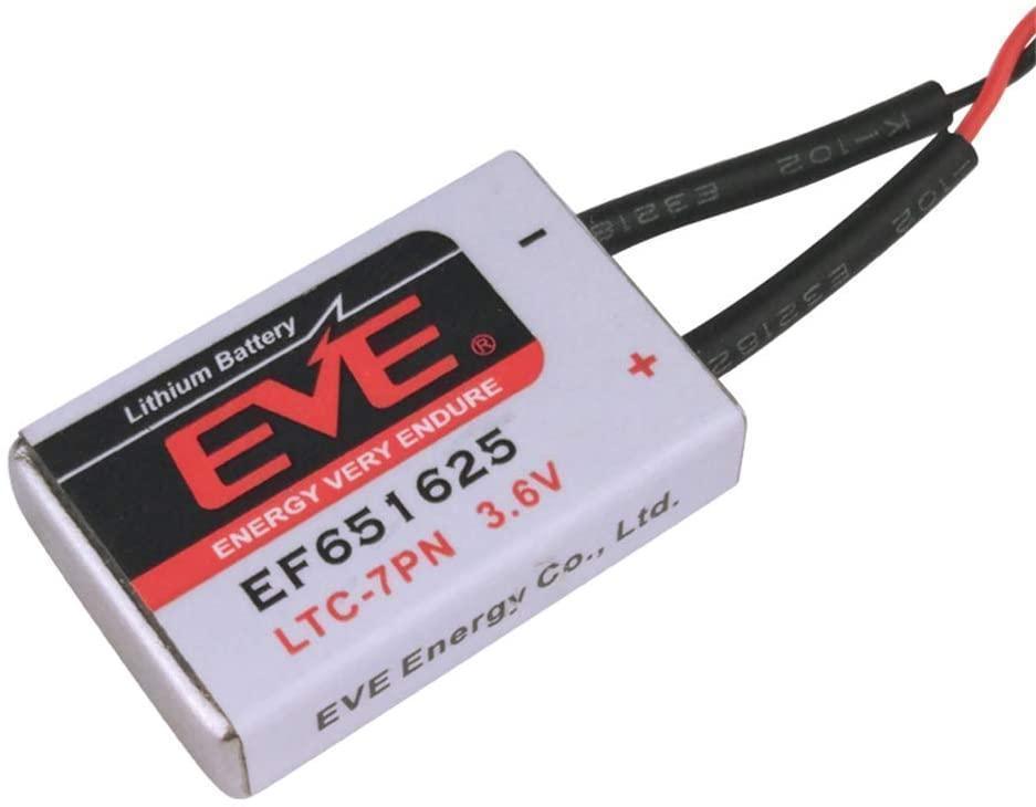 2pcs EVE EF651625 for Speed Campagnolo Bicycle Battery 3.6V Lithium Battery LTC-7PN EVE, Industrial Battery, Non-Rechargeable EF651625X-2lines EVE