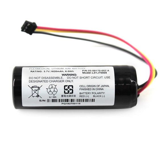 FLEXMEDICAL L01J70004 3.7V 1620mAh Li-ion Battery P/N:03-58170-002 A Medical Battery, Rechargeable L01J70004 FLEXMEDICAL