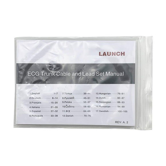 LAUNCH ECG Trunk Cable and Lead Set Manual 98ME01AA321 Goldway mindray Medical Cable 98ME01AA321 LAUNCH