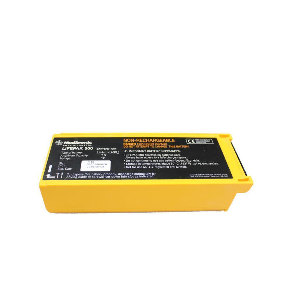 Original Medtronic Lifepak500 Physio Control For 3005380-026 Defibrillator Monitor Battery, 12V 7.5Ah Li/SO2 Non-Rechargeable Battery AED/Defibrillator Battery, LifePak Defibrillator Battery, Medical Battery, Non-Rechargeable M27-EL3 Medtronic