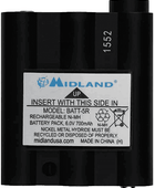 Original Midland BATT-5R for Radio Pair of GXT Battery 6V Ni-MH Rechargeable Battery Commerical Battery, Rechargeable BATT-5R MIDLAND