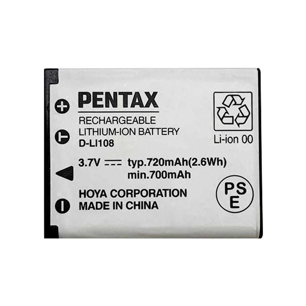 PENTAX D-LI108 for Optio L40 LS1100 LS465 M30 RS1500 DL-1108 DLI108 3.7V 720mAh Li-ion Battery Commerical Battery, Rechargeable D-LI108 PENTAX