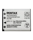 PENTAX D-LI108 for Optio L40 LS1100 LS465 M30 RS1500 DL-1108 DLI108 3.7V 720mAh Li-ion Battery Commerical Battery, Rechargeable D-LI108 PENTAX