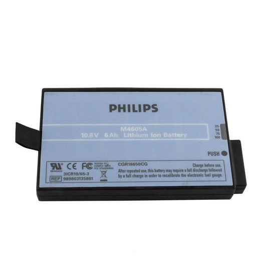 Original Philips M4605A for IntelliVue MP20 MP30 Bedside Patient Monitor Battery 10.8V Li-Ion Battery 989803135861 M8002A M8100 M8001A (Black) Medical Battery, Patient Monitor Battery, Philips Battery, Rechargeable M4605A-Black PHILIPS