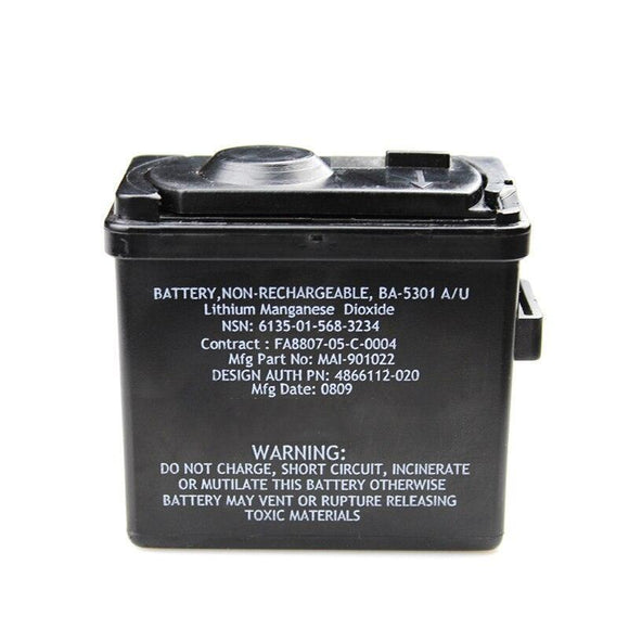 SAFT BA-5301A/U For 6135-01-568-3234 AN/PRQ-7 BT-70581A BT-70581B CSEL Radio Battery 15.9V Lithium Battery military battery, Non-Rechargeable BA-5301A/U SAFT