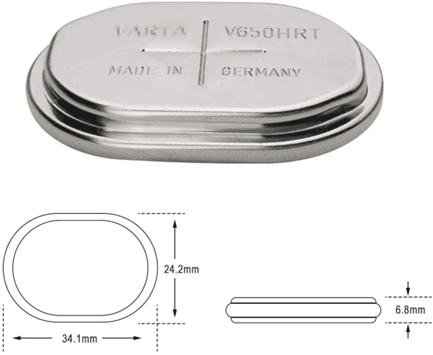 2pcs VARTA V650HRT for T-Box Vehicle Tracking Battery AASC1145 55630101501 1.2V Ni-MH Battery button batteries, Car T-Box Battery, Rechargeable, Stock In Canada, Varta V650HRT-2 VARTA